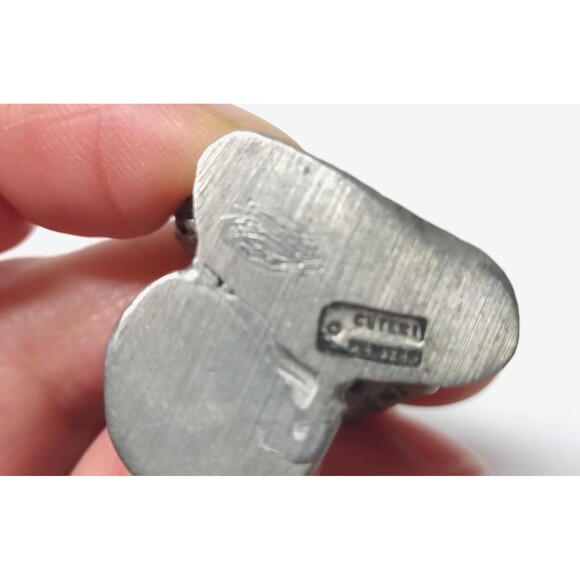 Vtg Cuteri Pewter Unicorn Crystal Ball Figurine Small Curio 1980s Fantasy Whimsy - Picture 8 of 10